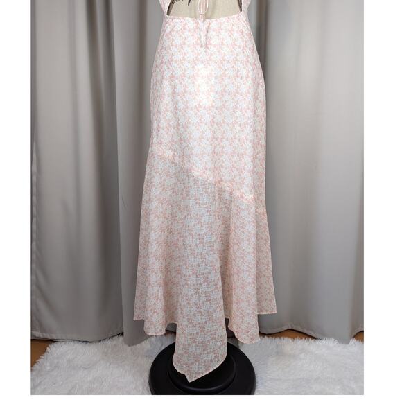 Cotton Candy LA Floral Print Spaghetti Strap Maxi Dress Blush Pink Size L - Picture 11 of 16